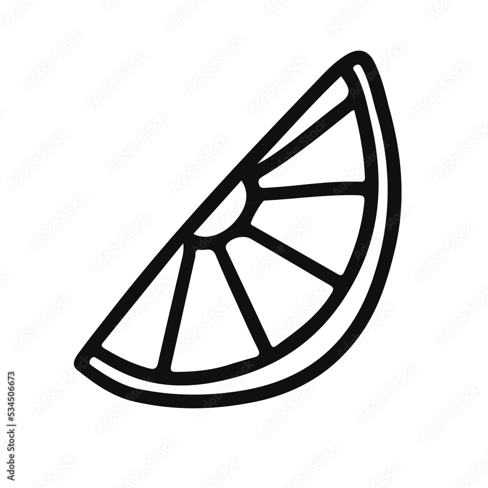 Lemon linear image. Vector image Lemon linear image. Vector image