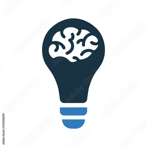 Brain, energy, power, battery icon