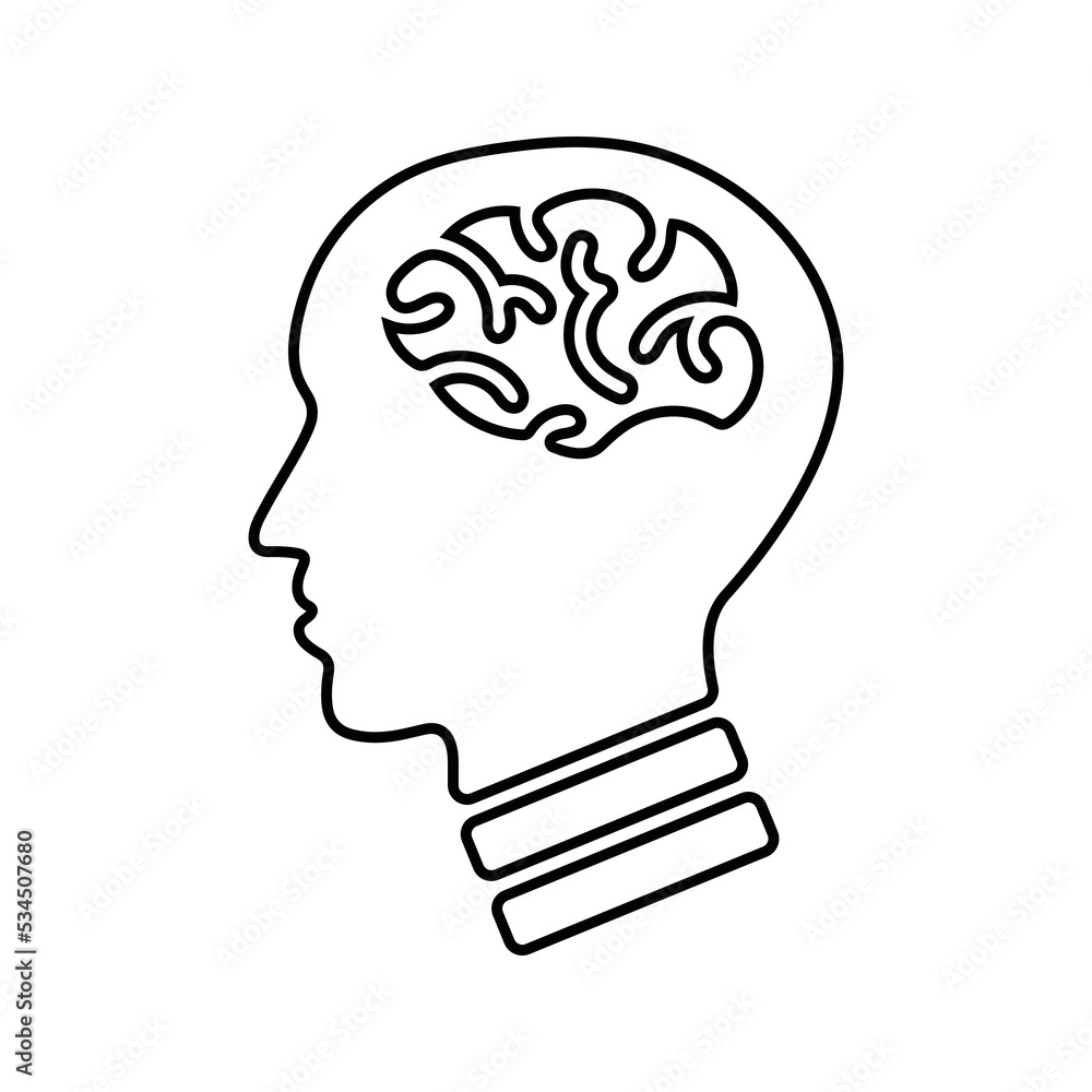 Brain, mind, head, idea, innovation, creative icon