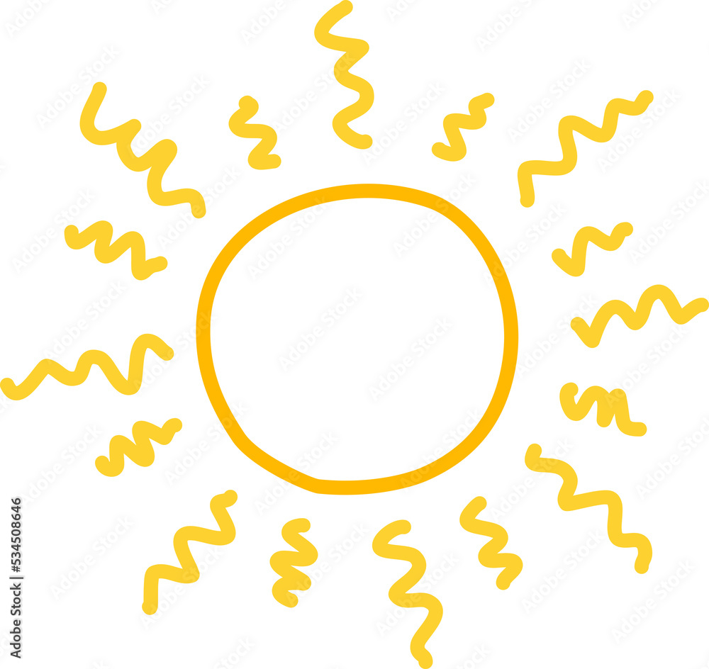 Hand drawn sun