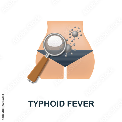 Typhoid Fever icon. 3d illustration from deseases collection. Creative Typhoid Fever 3d icon for web design, templates, infographics and more