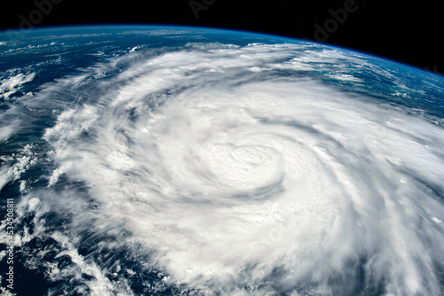 Fototapeta Naklejka Na Ścianę i Meble -  Hurricane Ian, 2022. Digital enhancement. Elements by NASA