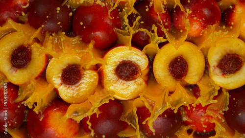 Splashing Fresh Peaches, To...