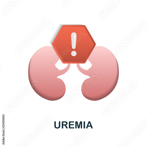 Uremia icon. 3d illustration from deseases collection. Creative Uremia 3d icon for web design, templates, infographics and more