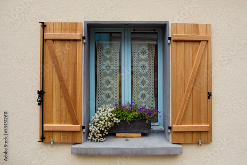 Window with shutters  Montreuil sur Mer  France