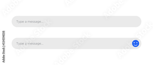 Type a message bar icon vector. Social media elements