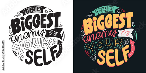 Inspirational hand drawn doodle lettering quote . Modern calligraphy. Brush painted letters  vector  t-shirt design. 