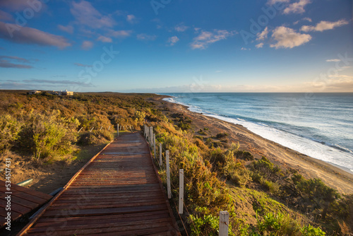 Caleta Valdes nature reserve landscape  in Peninsula Valdes  Unesco World Heritage Site  Patagonia Argentina