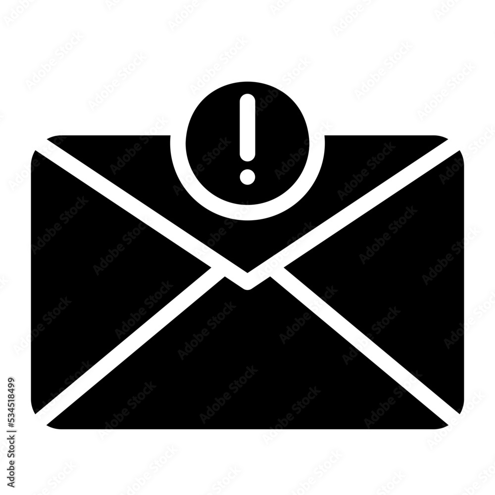 email warning glyph icon email warning glyph icon
