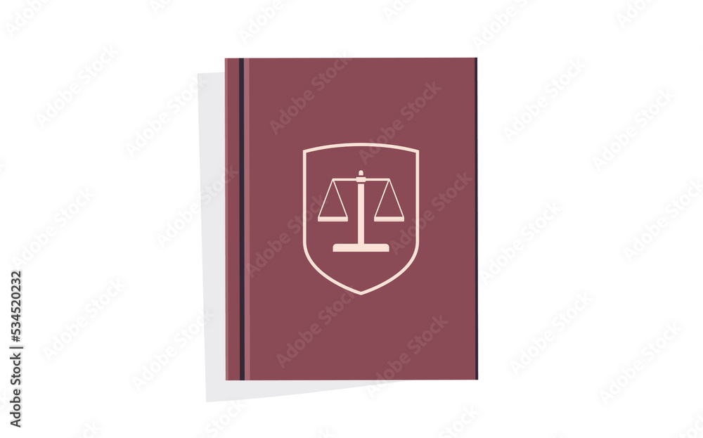 Judge book and legal law advice justice concept flat vector illustration. Judge book and legal law advice justice concept flat vector illustration.