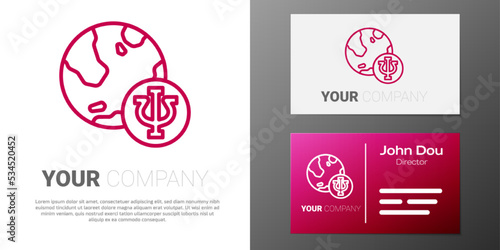 Logotype line Psychology icon isolated on white background. Psi symbol. Mental health concept, psychoanalysis analysis and psychotherapy. Logo design template element. Vector
