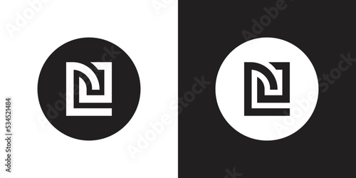 Initial letter CO circle logo design template elements