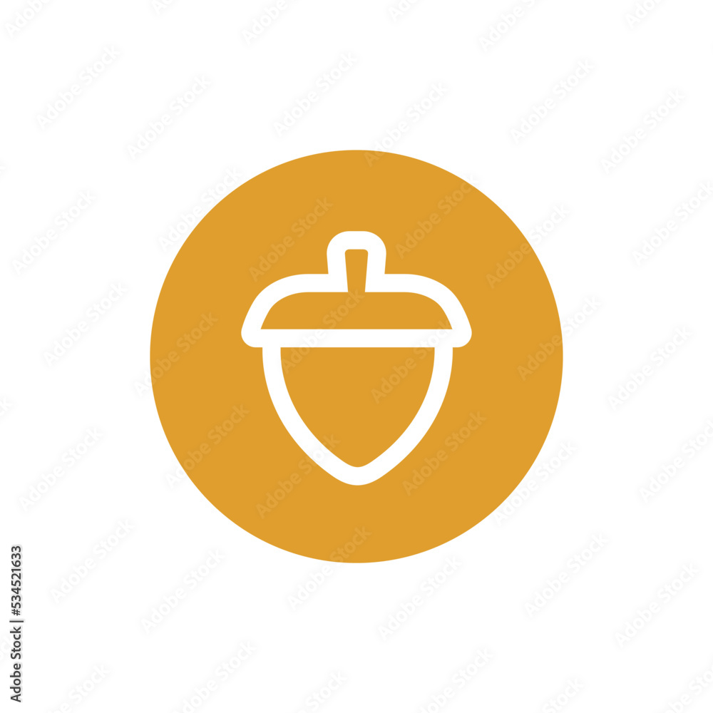 Oak nut icon design, acorn logo vector art Oak nut icon design, acorn logo vector art