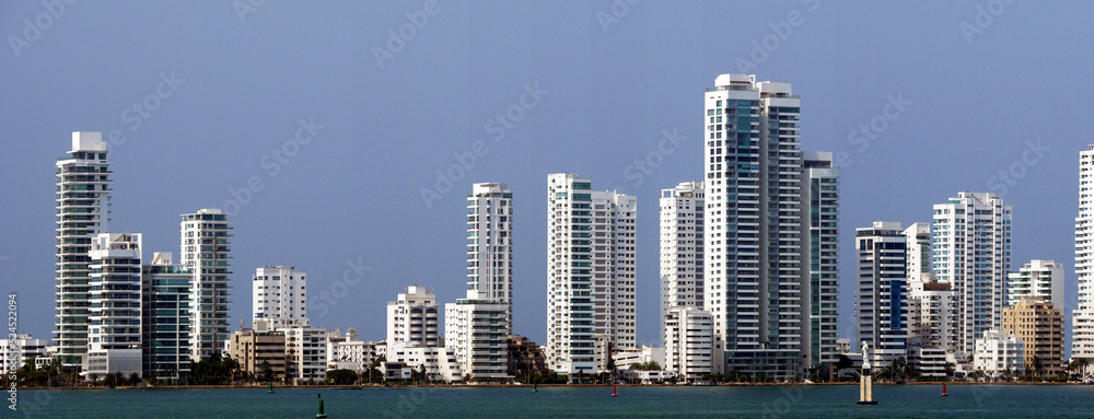 Obraz premium Silhouette von Cartagena, Kolumbien