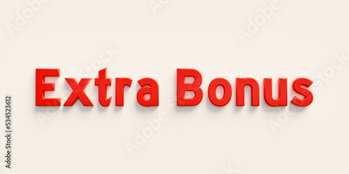 Extra Bonus, web banner - sign. The word 