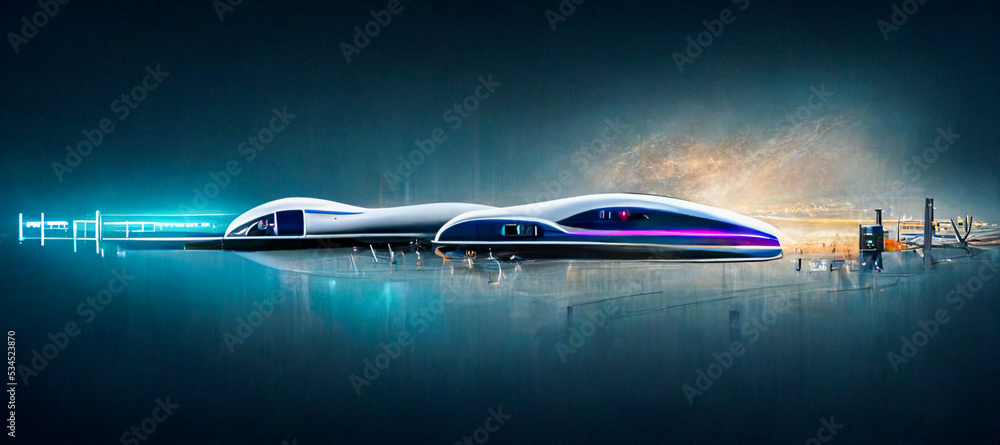 Fototapeta premium modern hyperloop