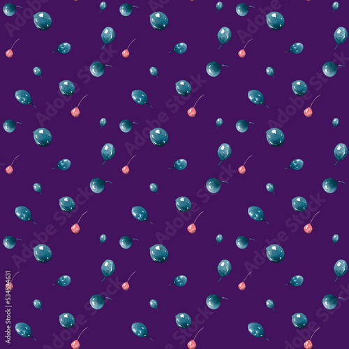 Wallpaper Mural Watercolor violet rustic seamless pattern, botanical floral digital paper, wildflower wallpaper, gift wrapping, herbs,greenery,flowers, countryside, forest, village, fabric printable for kids ,nursery Torontodigital.ca