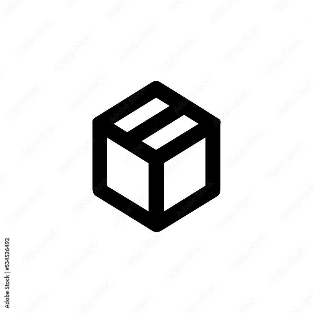 Box vector icon. Shipping package symbol isolated Box vector icon. Shipping package symbol isolated