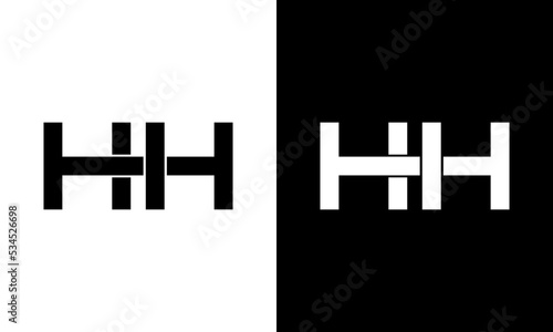 letter hh logo design