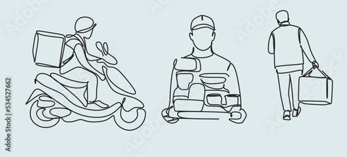 Fast food delivery  vector icon symbol, Pictogram flat outline design for applications and websites, isolated on white background, vector line art  illustration