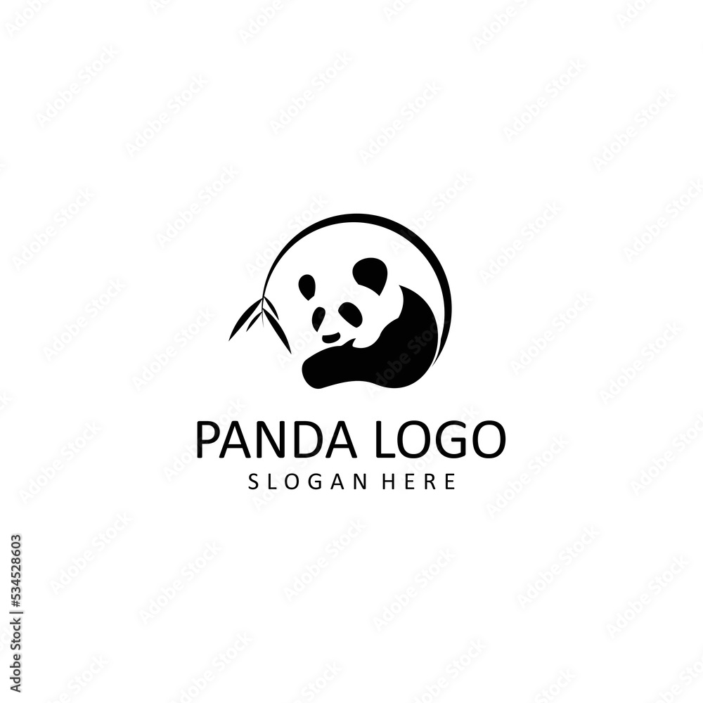 Obraz premium Panda logo design icon tamplate