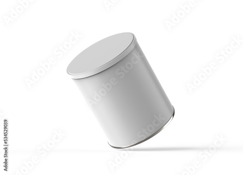 Blank Tin Can for Food Container Mockup 3d Illustration