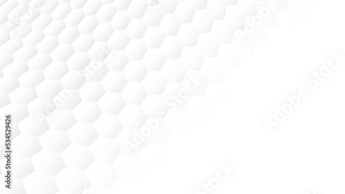 Mosaic beehive shape wall white tone background with blank space.