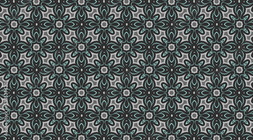 regular floral batik pattern, vector design