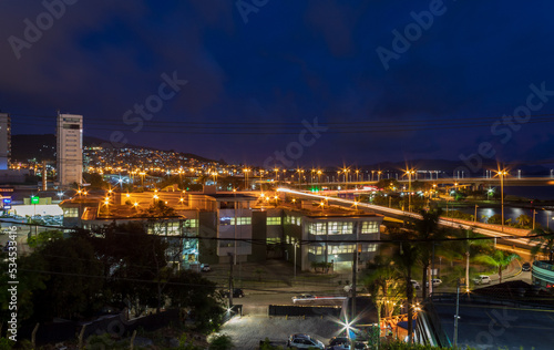 night view of the city of the cityof Florianopolis, Santa Catarina, Brazil