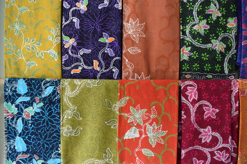 Batik cloth typical of Bangkalan, Madura, Indonesia which is full of colors with various motifs and patterns
Batik cloth typical of Bangkalan, Madura, Indonesia which is full of colors with various motifs and patterns