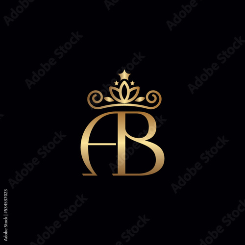 gold AB logo crown beauty