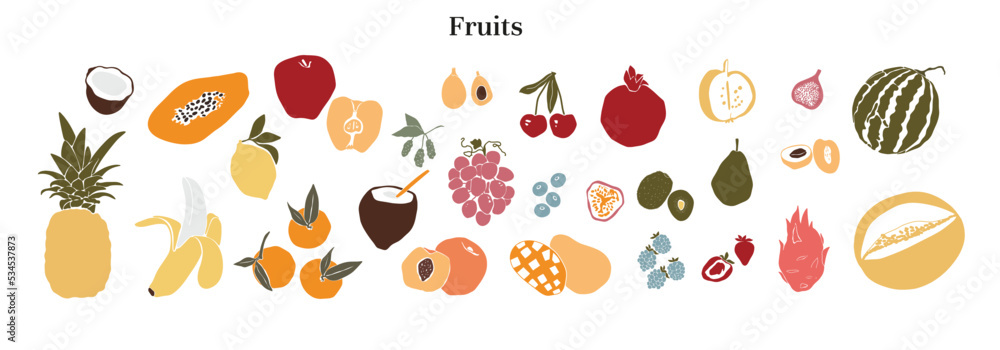Vector Fruit Berries, Coconut, Bananas, Blueberry, Blackberry, Pomegranate, Cherry, Peach, Mango, Papaya, Orange, Pineapple, Grape Vector Fruit Berries, Coconut, Bananas, Blueberry, Blackberry, Pomegranate, Cherry, Peach, Mango, Papaya, Orange, Pineapple, Grape