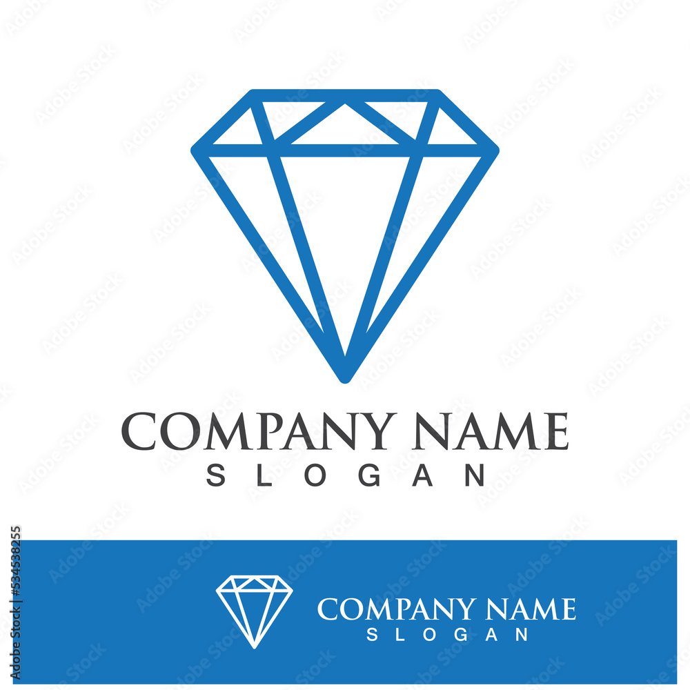 Naklejka premium Diamond logo template vector icon