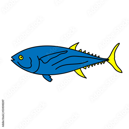 blue tuna fish icon
