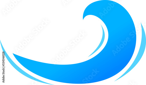water wave graphic simple, ocean wave symbol, aqua icon