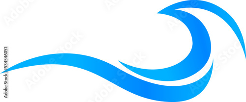 water wave graphic simple, ocean wave symbol, aqua icon © Thaweesup