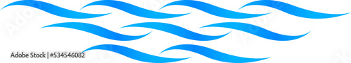 water wave graphic simple, ocean wave symbol, aqua icon