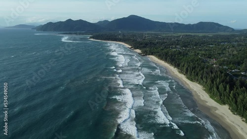 Aerial view of Lhoknga Beach, Aceh, Indonesia. photo