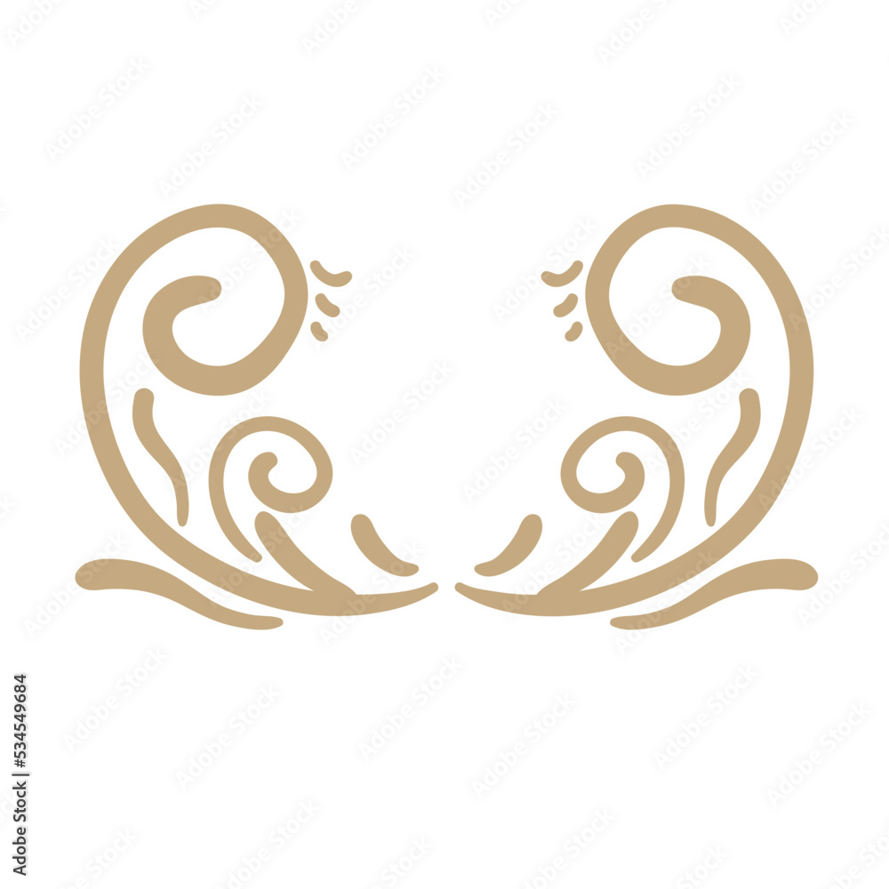 Fototapeta premium swirl victorian ornate divider