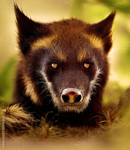Illustration of a wolverine, glutton, carcajou, or quickhatch