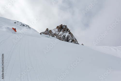 skier in backcountry photo