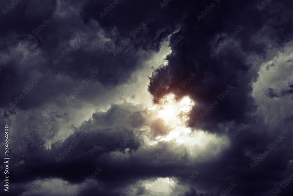 Storm Clouds with a Light Storm Clouds with a Light