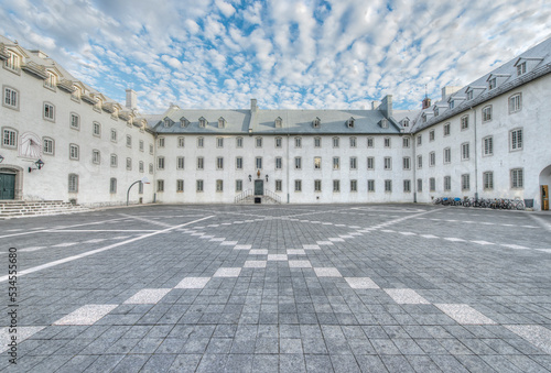 Seminary of Quebec, the Seminaire de Quebec, a city landmark and religious institution, historic buildings.