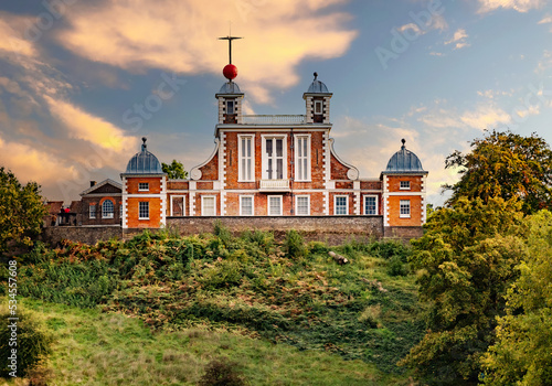 Greenwich, London, England - View of the famous museum building of the Royal Observatory and park in Greenwich near Blackheath area photo