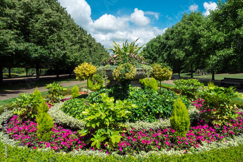 Fresh spring landscape and flowers design in the famous Regents Park in London