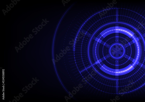 abstract engineering background technology, digital radar compass, telecommunication satellite