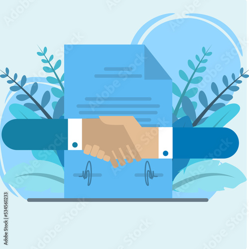 businessman shaking hands for successful business deal. Business partnership, negotiation to make a deal or business deal concept,