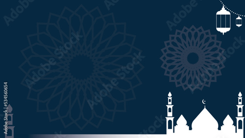 Islamic background for The Prophet's Birthday, Ramadhan etc with copy space