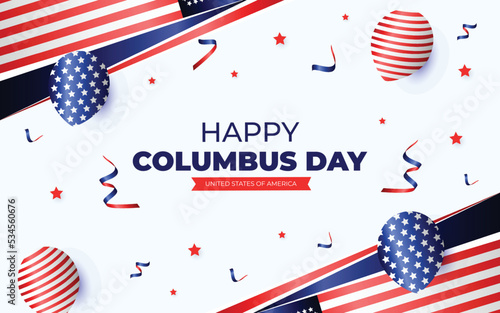 Happy Columbus Day National Usa Holiday