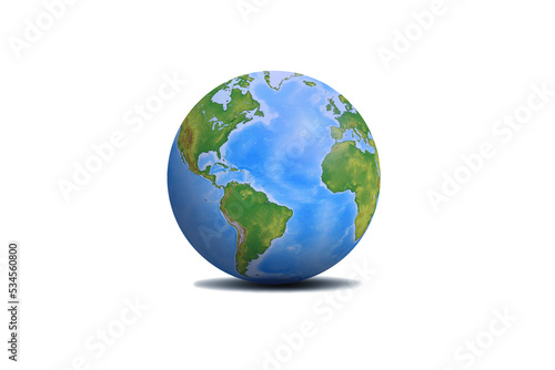 earth globe isolated on white